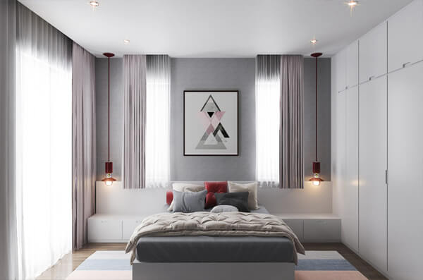 thiết kế nội thất phòng ngủ phong cách hiện đại